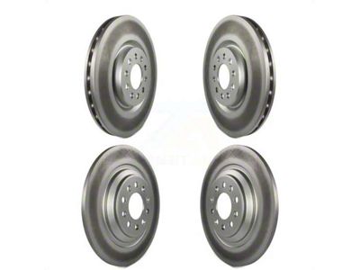 Vented Rotors; Front and Rear (14-23 Jeep Cherokee KL w/ Dual Piston Front Calipers)