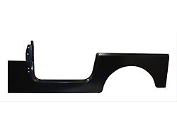 Left Side Quarter Panel; Black Unpainted (76-86 Jeep CJ7)
