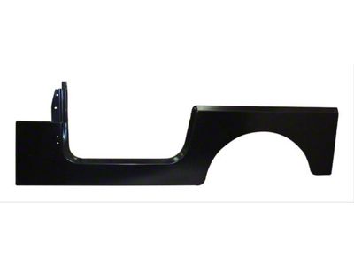 Left Side Quarter Panel; Black Unpainted (76-86 Jeep CJ7)