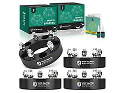 1.50-Inch 5-Lug Wheel Spacers; Black; Set of Four (20-26 Jeep Gladiator JT)