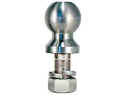 2-Inch Single Tow Ball for RAZOR RP and XTR Aluminum Hitches; Chrome Plated Steel