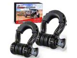 3/4 inch D-Ring Shackles; Black 