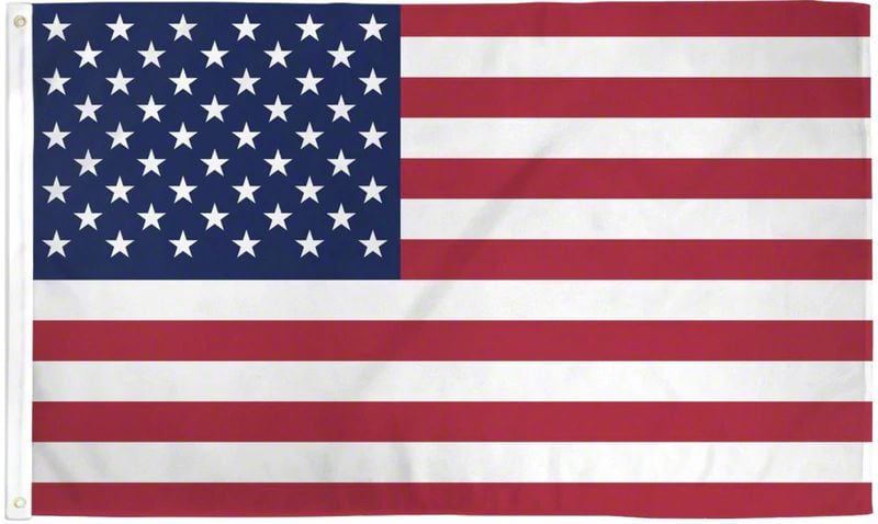 3-Foot x 5-Foot USA Flag; Red, White and Blue
