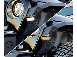 Quake LED Tempest 3-Inch DRL Fender Lights with Switchback Turn Signal (20-25 Jeep Gladiator JT)
