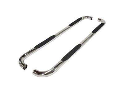 3-Inch Round Nerf Side Step Bars; Polished (20-25 Jeep Gladiator JT)