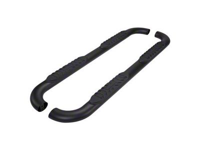 4-Inch Oval Bent Nerf Side Step Bars; Titanium Black (20-25 Jeep Gladiator JT)