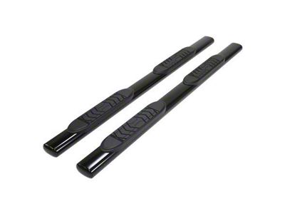 5-Inch Oval Straight Nerf Side Step Bars; Black (20-25 Jeep Gladiator JT)