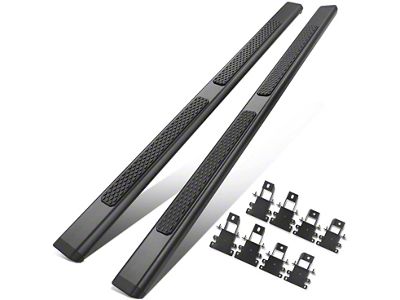 6-Inch Tubular Running Boards; Black (20-25 Jeep Gladiator JT)