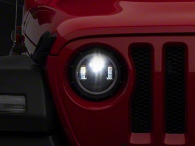 Quake LED Tempest 9-Inch HD Headlights; Black Housing; Clear Lens (20-25 Jeep Gladiator JT)
