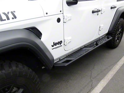 A-Style Running Boards; Black (20-25 Jeep Gladiator JT)