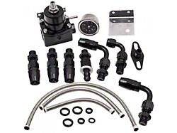Adjustable Fuel Pressure Regulator Kit; -6AN; 0-100 PSI; Black (Universal; Some Adaptation May Be Required)