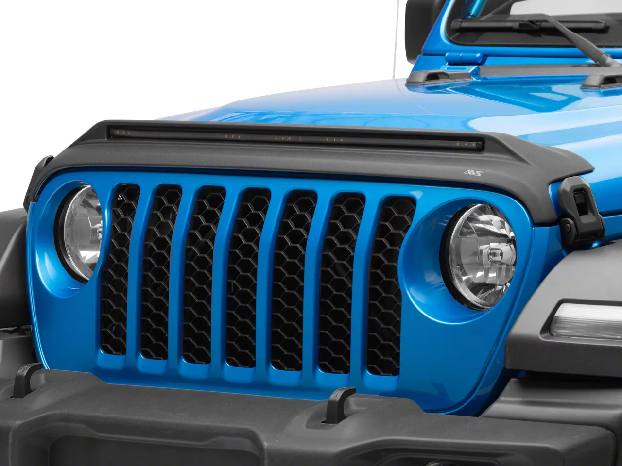 Jeep Gladiator Aeroskin LightShield Hood Protector; Black