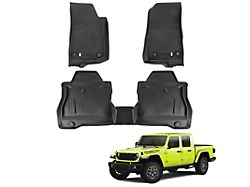 All-Weather Front and Rear TPE Floor Mats; Black (20-26 Jeep Gladiator JT)