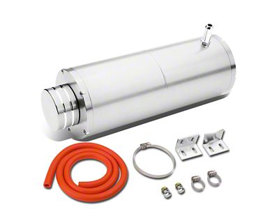 Aluminum Coolant Overflow Tank; Silver (Universal; Some Adaptation May Be Required)