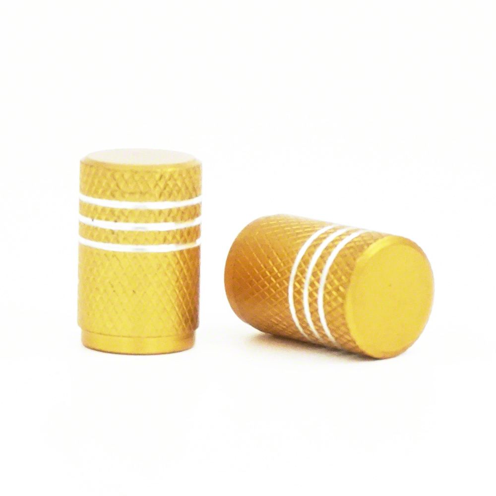 Jeep Gladiator Aluminum Valve Stem Cap; Gold (Universal; Some