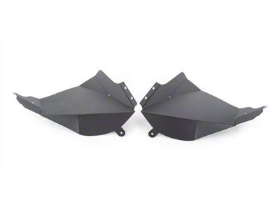 Go Rhino Aluminum Wheel Well Inner Fender Liners; Front; Textured Black (20-25 Jeep Gladiator JT)