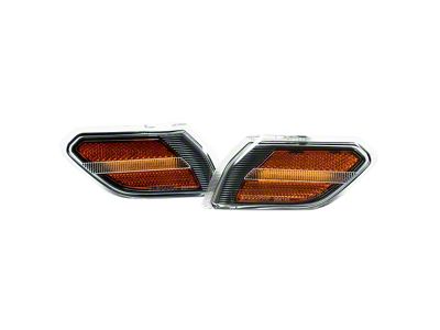 Amber LED Front Fender Side Marker Lights; Clear (20-25 Jeep Gladiator JT)