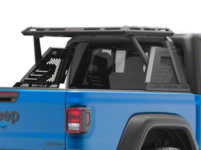 Armour II Roll Bar with Basket; Black (20-25 Jeep Gladiator JT)