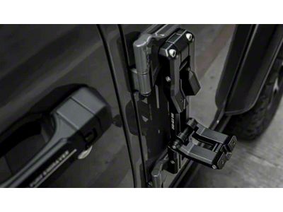 Awaken Series Folding Door Hinge Step; Black (20-25 Jeep Gladiator JT)
