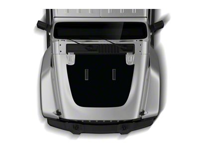 Blackout Hood Graphic; Gloss Black (20-25 Jeep Gladiator JT, Excluding Mojave)