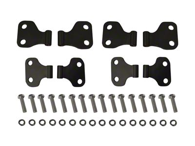 Body Door Hinge Set; Black (20-26 Jeep Gladiator JT)