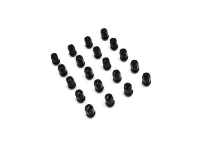 Bulge Black Acorn Lug Nut Kit; 3/4-Inch; Set of 20 (20-25 Jeep Gladiator JT)