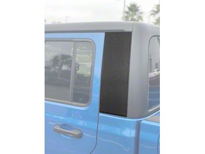 C-Pillar Accent Trim; Forged Carbon Fiber (20-25 Jeep Gladiator JT)