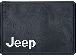 Cargo Floor Mat with Jeep Logo; Black (Universal; Some Adaptation May Be Required)