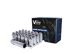 Chrome Acorn Spline Lug Nuts for Aftermarket Wheels; M14x1.5; Set of 20 (20-25 Jeep Gladiator JT)