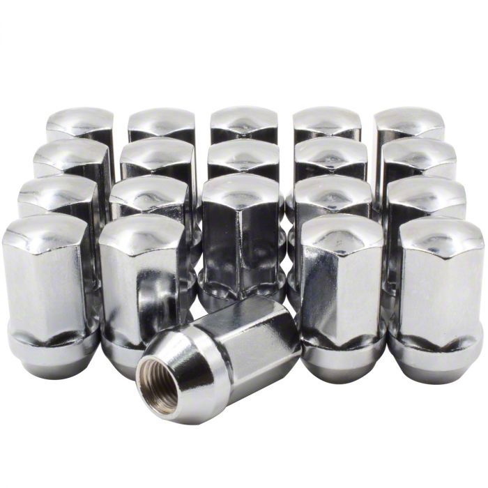 Jeep Gladiator Chrome Factory Style Lug Nut Kit; 14mm x 1.5; Set of 20