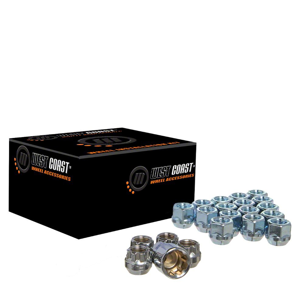 Jeep Gladiator Chrome Open Acorn Lug Nuts; M14x1.5; Set of 20 (2024 Jeep Gladiator JT) Free