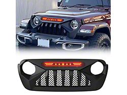 American Modified Demon Grille with Red 5 Star LED Lights Bar (20-26 Jeep Gladiator JT)