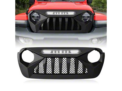 American Modified Demon Grille with White 5 Star Lights Bar (20-25 Jeep Gladiator JT)