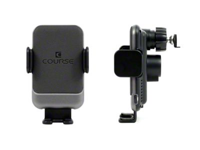 Direct Fit Phone Mount with Charging Auto Closing Cradle Head; Black (20-25 Jeep Gladiator JT)
