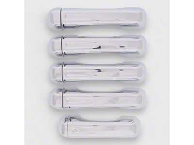 Door Handle Snap-On Covers; Chrome (20-25 Jeep Gladiator JT)