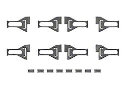 Door Hinge Overlays; Domed Carbon Fiber (20-25 Jeep Gladiator JT)