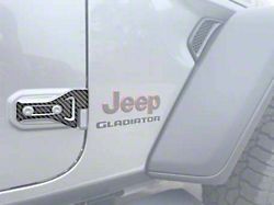 Door Hinge Overlays; Forged Carbon Fiber (20-25 Jeep Gladiator JT)