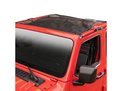 Extended Mesh Shade Top; Black Mesh (20-25 Jeep Gladiator JT)