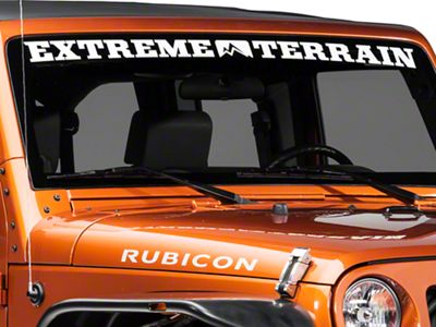 SEC10 ExtremeTerrain Windshield Banner; White (20-25 Jeep Gladiator JT)