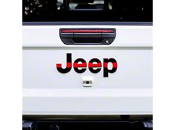 Fender and Tailgate Emblem Overlay Decal Set; Matte Thin Red Line (20-26 Jeep Gladiator JT)