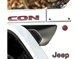 Fender Vent Premium Wrap Decal; Matte Black (20-25 Jeep Gladiator JT)