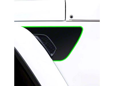 Fender Vent Premium Wrap Decal; Matte Black (20-25 Jeep Gladiator JT)