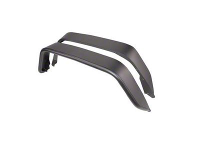 Flat Style Rear Fender Flares; Textured Black (20-25 Jeep Gladiator JT)