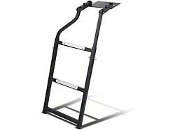 Foldable Tailgate Ladder; Black