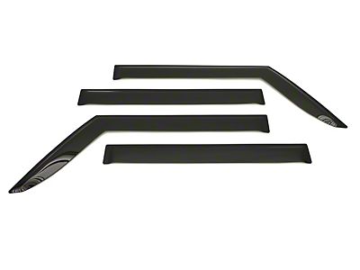 Rain Guards / Vent Visors For 2020-2025 Jeep Gladiator – 4-Piece Set, Durable Polycarbonate, Black