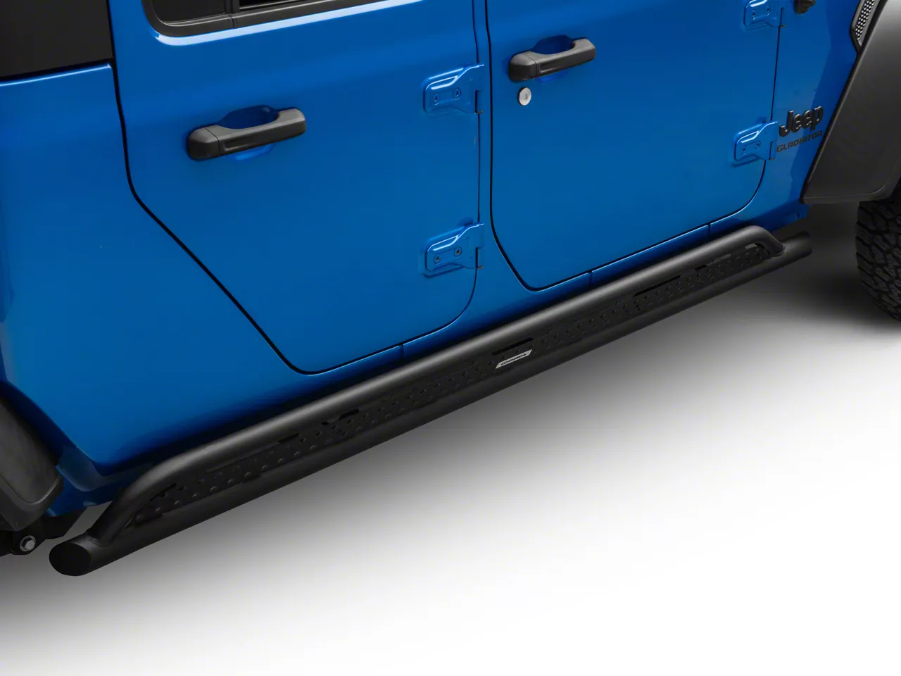 Go Rhino Jeep Gladiator Frame Mounted Steel Rock Sliders; Textured