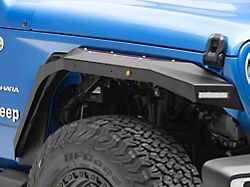 Front Fender Flares with LED Strip; Textured Black (20-25 Jeep Gladiator JT)
