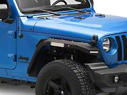 Front Fender Flares with LED Strip; Textured Black (20-25 Jeep Gladiator JT)