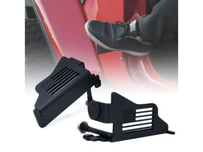 Front Foot Pegs; US Flag (20-25 Jeep Gladiator JT)