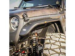 Front Tube Fenders; Textured Black (20-24 Jeep Gladiator JT)